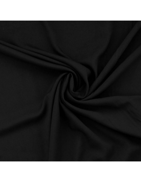 Tejido popelina de viscosa - Negro