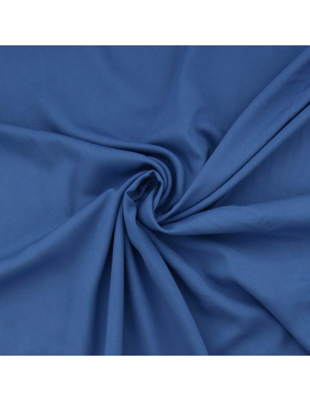 Tejido popelina de viscosa - Azul