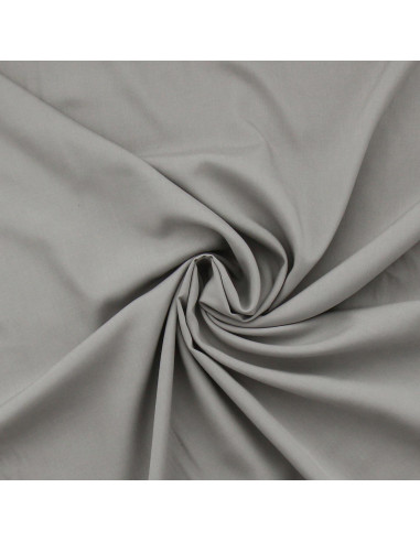 Tejido popelina de viscosa - Gris plata