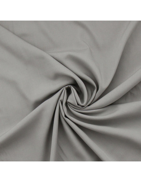 Tejido popelina de viscosa - Gris plata