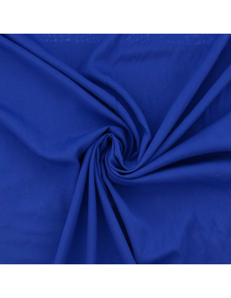 Tejido popelina de viscosa - Azul real