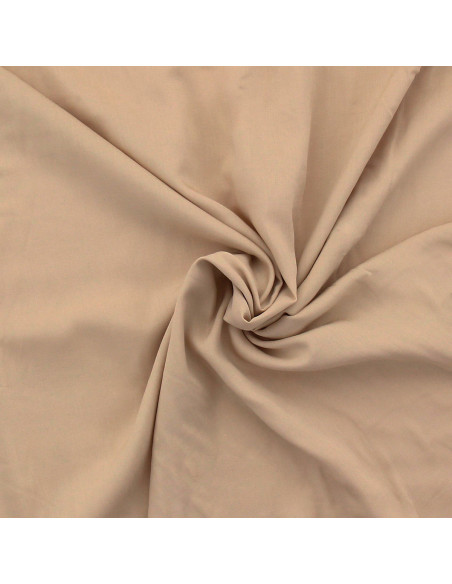 Tejido popelina de viscosa - Beige