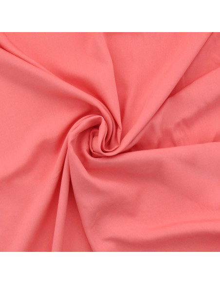 Tejido popelina de viscosa - Coral