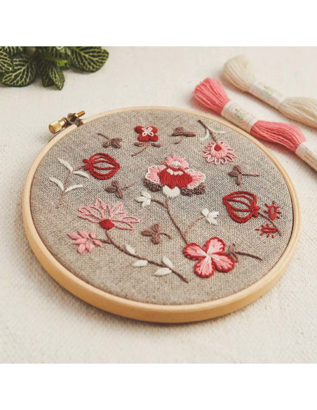 Kit de bordado - Flores indias