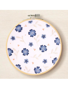 Kit de bordado - Flores azules 2