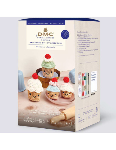 Kit amigurumi - Cupcakes cerezas