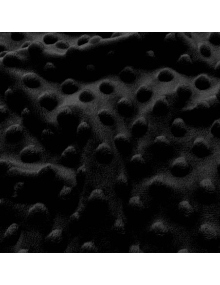 Tela minky con lunares - Negro