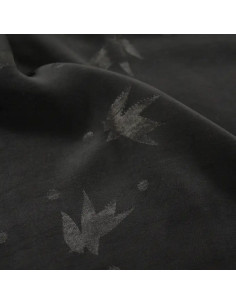 Tejido jacquard de viscosa Streli Negro - Églantine & Zoé