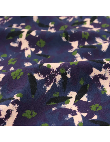 Tejido viscosa Edel Azul Atlántico - Églantine & Zoé