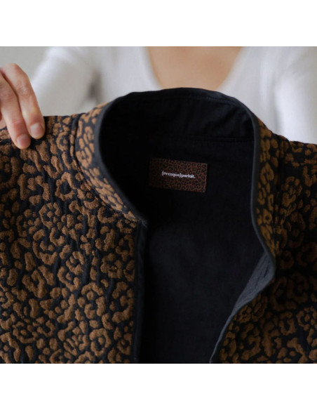 Lote de 5 etiquetas para coser - Casi perfecto leopardo chocolate