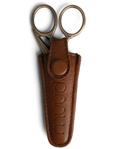 Funda de protección de cuero para tijeras de bordar Muud Espoo - Marrón Rico