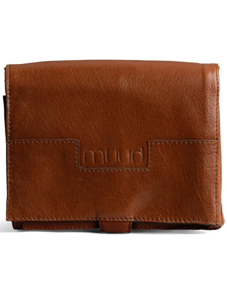 Estuche de almacenamiento de cuero para agujas circulares Muud Stockholm - Marrón Intenso