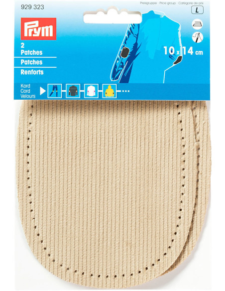 Par de codos y rodillas - Terciopelo Beige