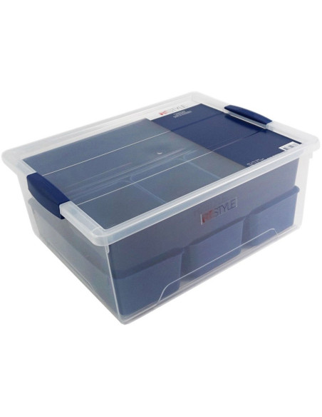 Caja de almacenamiento MAXI con 7 organizadores en dos niveles Restyle