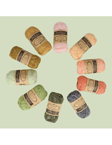Caja de 10 ovillos Scheepjes Stone Washed Colour Pack - Intenciones