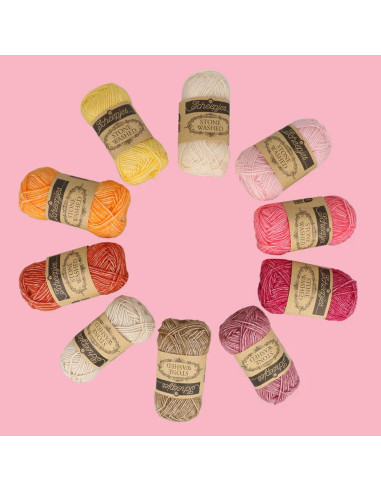Caja de 10 ovillos Scheepjes Stone Washed Colour Pack - Manifest