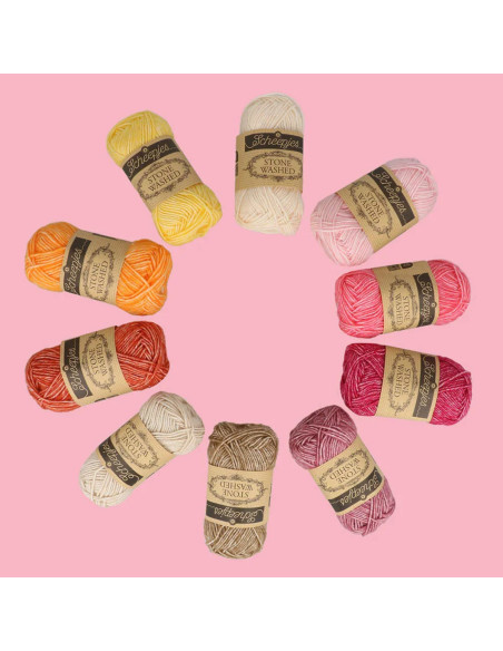 Caja de 10 ovillos Scheepjes Stone Washed Colour Pack - Manifest