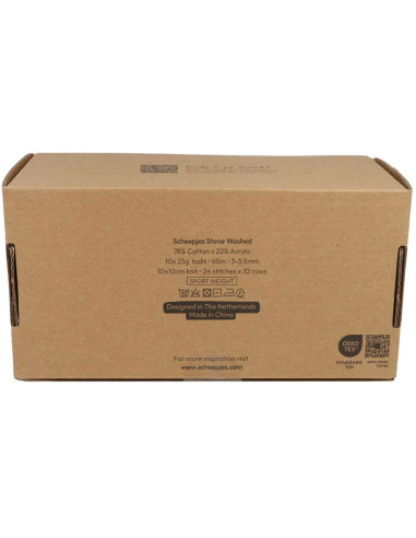 Caja de 10 ovillos Scheepjes Stone Washed Colour Pack - Manifest