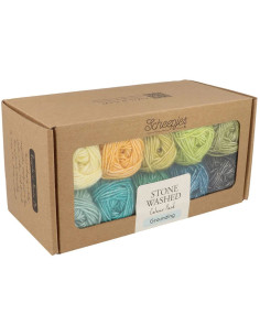 Caja de 10 ovillos Scheepjes Stone Washed Colour Pack - Grounding 2
