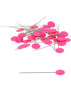 Caja de 100 alfileres con cabeza de plástico pastillas fucsia Bohin 2