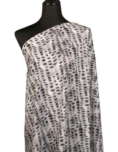 Tejido de viscosa - Dotty negro y blanco
