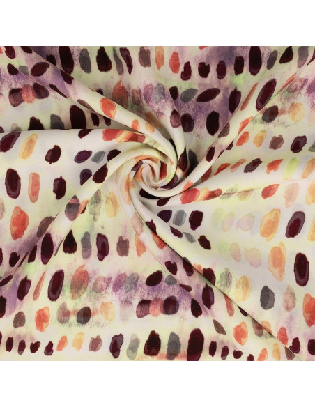Tejido de viscosa - Dotty naranja