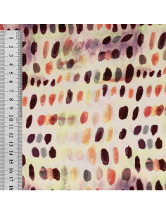 Tejido de viscosa - Dotty naranja 2