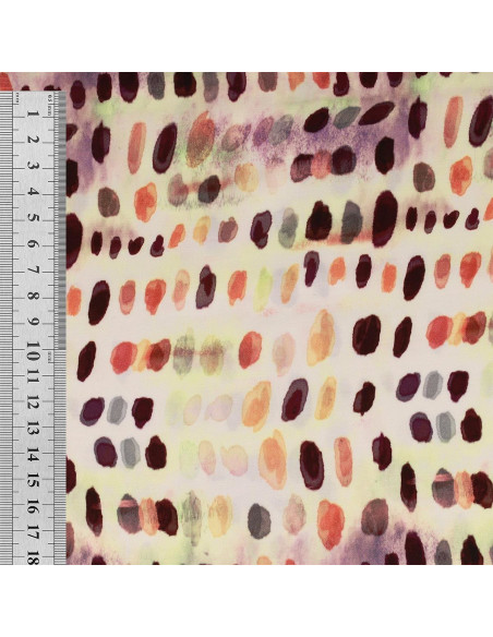 Tejido de viscosa - Dotty naranja