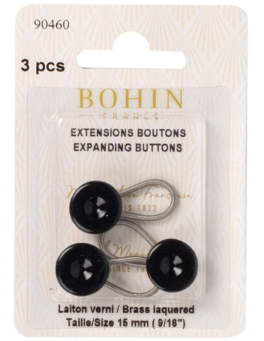 Juego de 3 botones de extensión - Negro