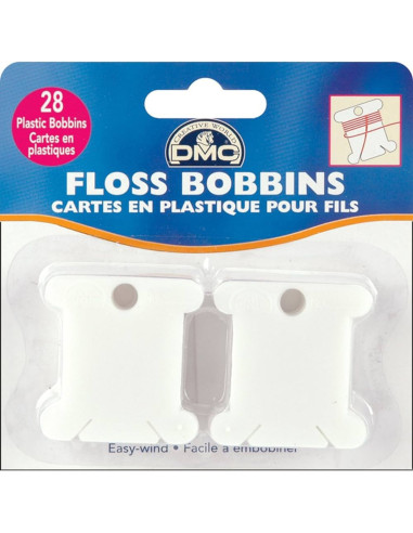 Juego de 28 tarjetas de plástico para hilos de bordar DMC