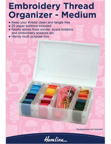 Caja de almacenamiento para hilos de bordar - M