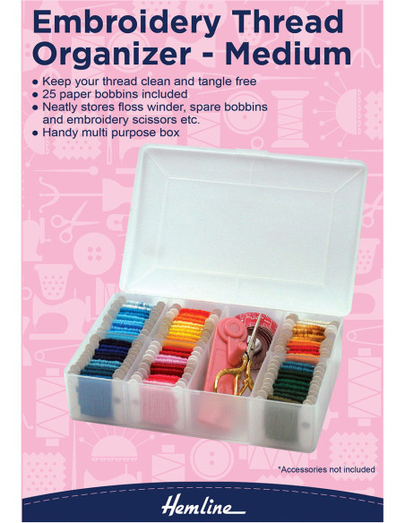 Caja de almacenamiento para hilos de bordar - M