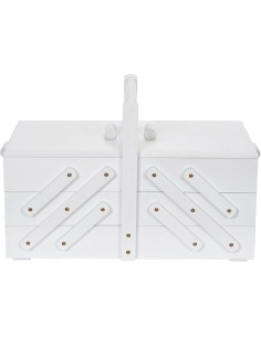 Trabajadora de costura en madera blanca L