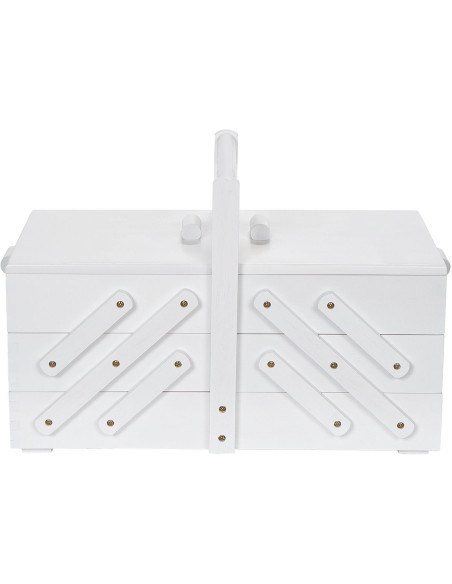 Trabajadora de costura en madera blanca L