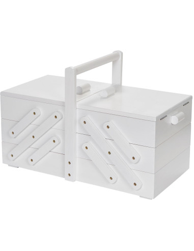 Trabajadora de costura en madera blanca L