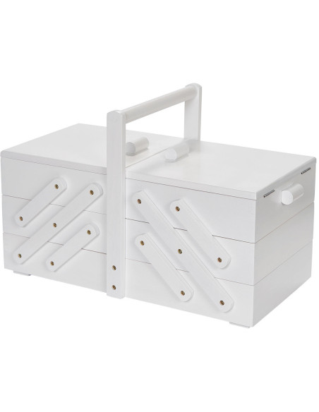 Trabajadora de costura en madera blanca L