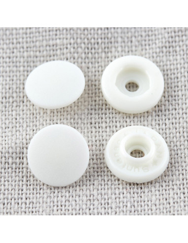 Botones de presión sin pinza 9 mm - Blanco