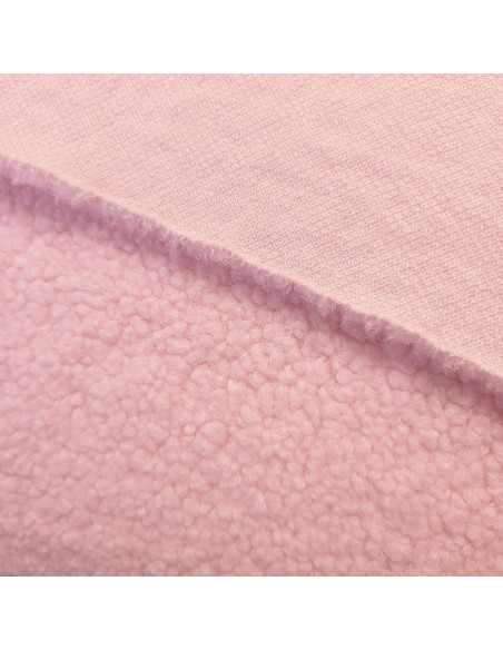 Tejido de peluche rizado Teddy - Burdeos