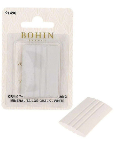 Tiza de sastre rectangular mineral blanca Bohin