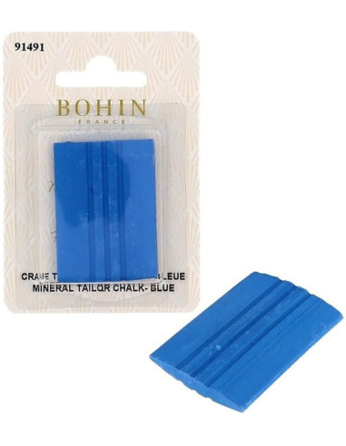 Tiza sastre rectangular mineral azul Bohin
