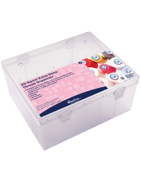 Caja de almacenamiento extra profunda para conos de hilo