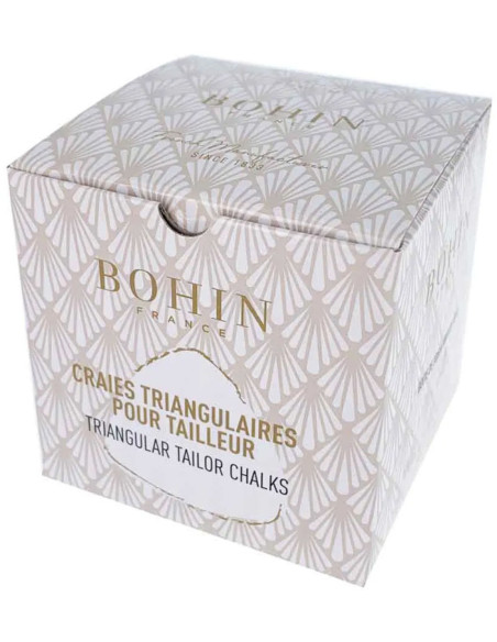 Caja de 10 tizas triangulares blancas Bohin
