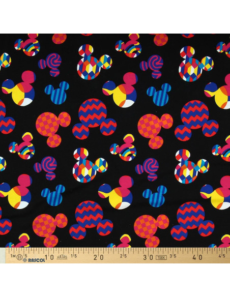 Tela de jersey Disney - Cabeza de Mickey multicolor