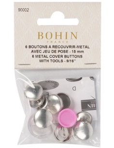 Caja de 7 botones para cubrir con herramienta de colocación Bohin - 12 mm