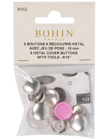 Caja de 7 botones para cubrir con herramienta de colocación Bohin - 12 mm