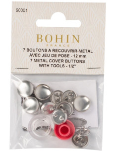 Caja de 6 botones para cubrir con herramienta de colocación Bohin - 15 mm