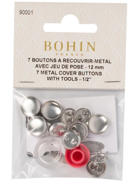 Caja de 6 botones para cubrir con herramienta de colocación Bohin - 15 mm