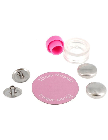 Caja de 6 botones para cubrir con herramienta de colocación Bohin - 15 mm