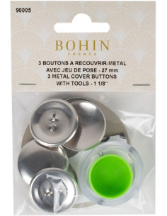 Caja de 3 botones para cubrir con herramienta de colocación Bohin - 27 mm