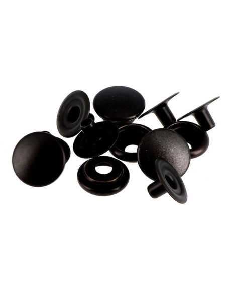 Caja de 8 botones a presión sin costura para telas pesadas de 14 mm Bohin - Bronce